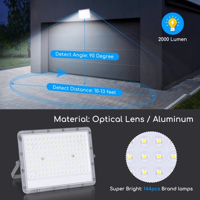Foco Led con Panel Solar 200w 6500k
